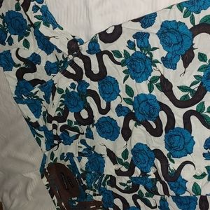 Bluegear slim fit blue rose button down T1197